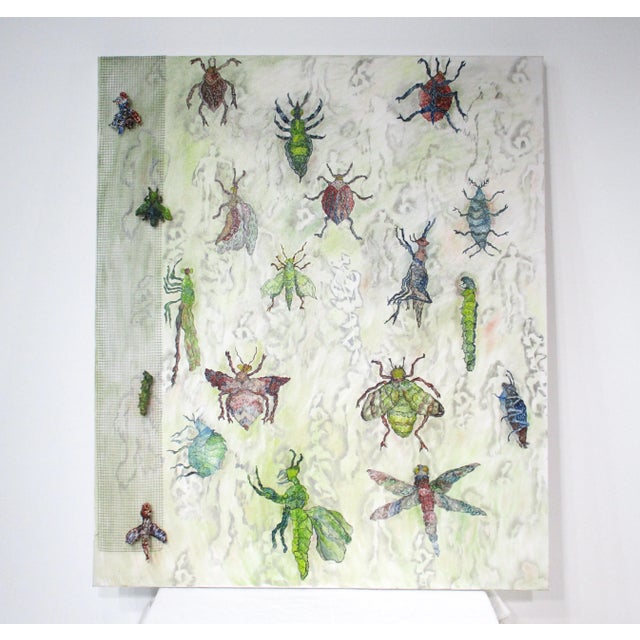 Mid Century Painting " Life of Bugs " by Rita Wasserman For Sale - Image 16 of 16