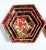 Red Vintage Floral Textile-Covered Nesting Boxes – Set of 4 For Sale - Image 8 of 9