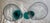Mid 20th Century Vintage Libbey Domaine Teal Green Petal Stem Tall Champagne Flutes - Pair 9.75” For Sale - Image 5 of 10