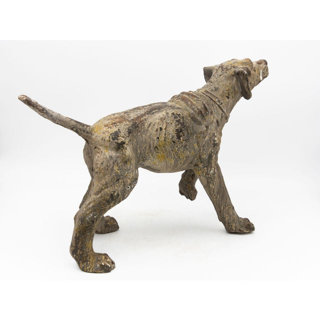 Terracotta Hunting Hound Pointer Dog Statue, Early 20th C. For Sale In New York - Image 6 of 7