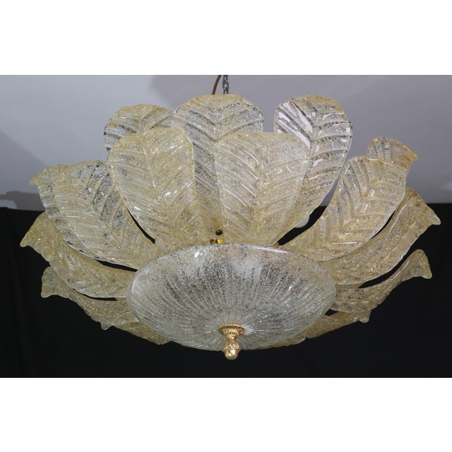 Gold Dubai, Large Size Murano Glass Gold Flush Mount, 1970s For Sale - Image 8 of 12