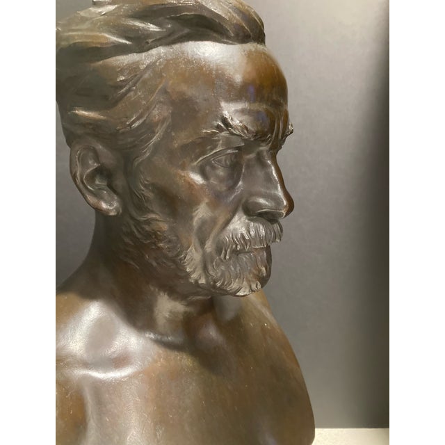 Bust Portrait of Louis Pasteur. DESCRIPTION Cast in bronze, molded with the artist's name PAUL RICHER, the circular cachet...