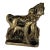 Gilded Chalkware Equestrian Mantel Piece With Child & Dog, c.1930-1940s For Sale