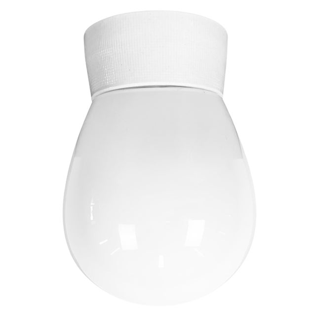 Vintage White Porcelain Ceiling Light, 1970s For Sale - Image 13 of 13