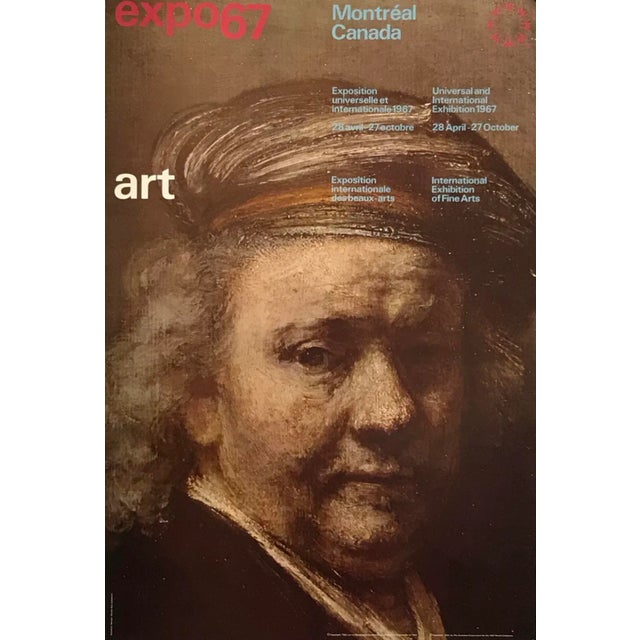 Date: 1967 Size: 20 x 30 inches A wonderful poster for the International Exhibition of Fine Arts held in Montreal during...