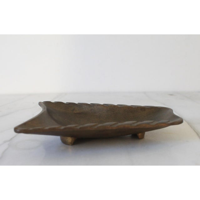 Mid-Century Modern Vintage Brass Ashtray or Trinket Tray Made in Israel For Sale - Image 3 of 7