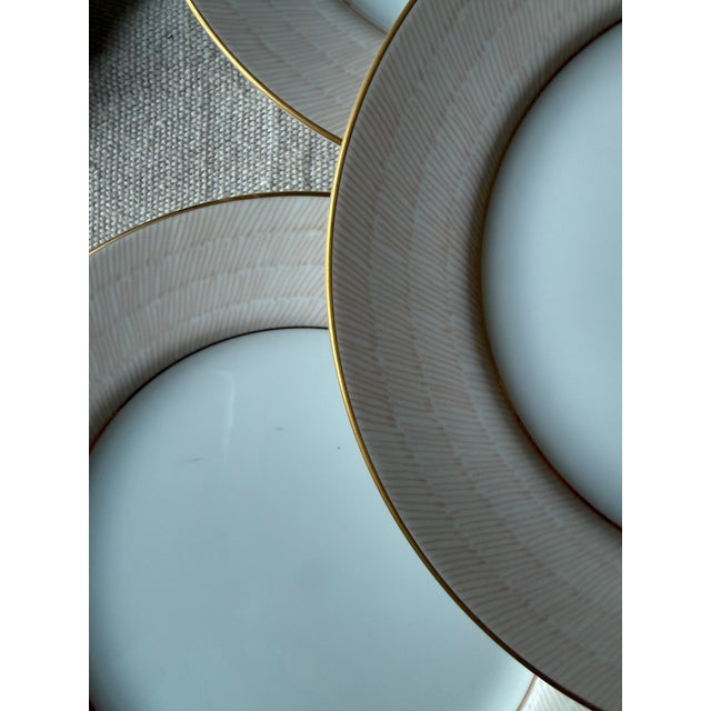 Contemporary 1990s Set of 8 Fitz and Floyd Adobe Peach Salad Plates 6 3/8 “ Diameter For Sale - Image 3 of 10