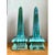 Vintage Blue Glazed Ceramic Obelisks For Sale In West Palm - Image 6 of 12