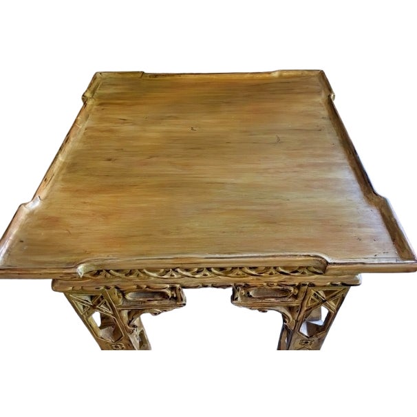 Pair of Vintage, Rare, Monumental, Faux Bamboo, Chinoiserie, Mid Century, Accent Tables For Sale - Image 10 of 11