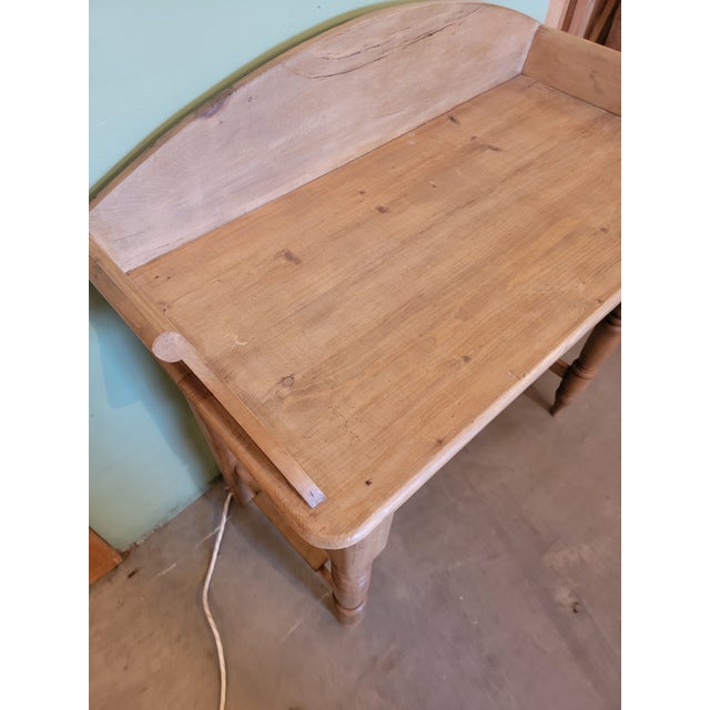 Antique Pine Wash Stand Table - From England - Circa 1880 For Sale - Image 4 of 12