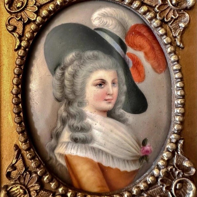 Portrait of Duchess of Devonshire Georgina, Porcelain For Sale - Image 3 of 8