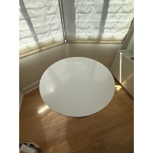 2010s Room and Board Pedestal Table For Sale - Image 5 of 6