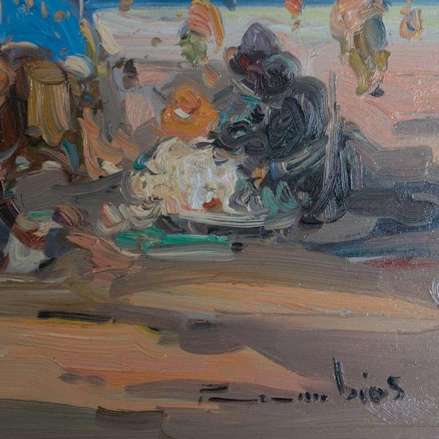 Impressionist Coastal & Countryside, Oil on Board Paintings, Set of 2 For Sale - Image 10 of 11