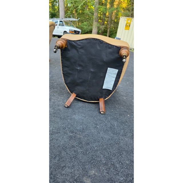 Ethan Allen 1990s Pair of Transitional Leather Club Chairs by Ethan Allen For Sale - Image 4 of 7
