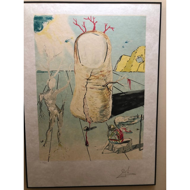 Turquoise Salvador Dali "The Thumb" Vision of the Angel of Cap Creus For Sale - Image 8 of 8