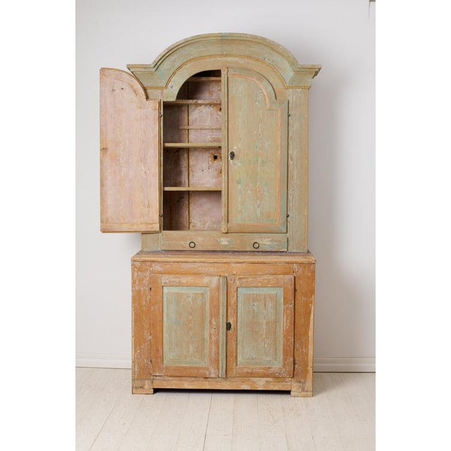 Rococo Swedish Antique Rococo Country House Cabinet For Sale - Image 3 of 14