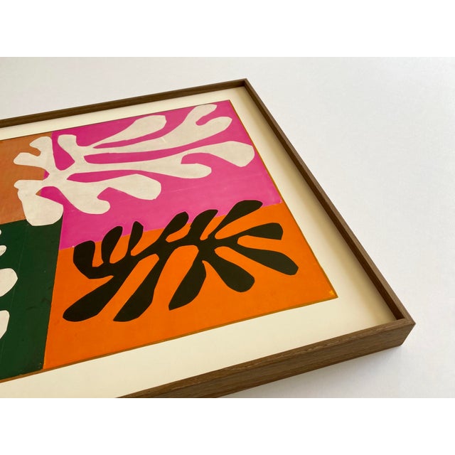 Henri Matisse Vintage 1989 Modernist Lithograph Print Framed Museum Poster " Snow Flowers " 1951 For Sale - Image 13 of 18