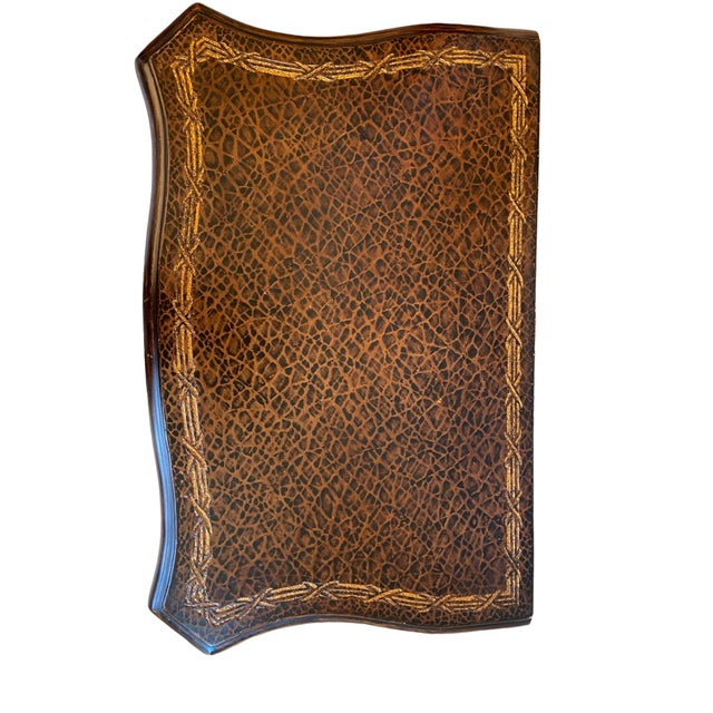 Quick Hits: Item: 3-Drawer Chest or File Cabinet with Faux Leather Embossed Drawers Style: Regency Period: Early 2000s...