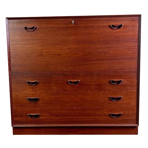 Mid-Century Secretay in Teak by Peter Hvidt & Orla Mølgaard-Nielsen for Søborg Møbelfabrik, 1960s For Sale