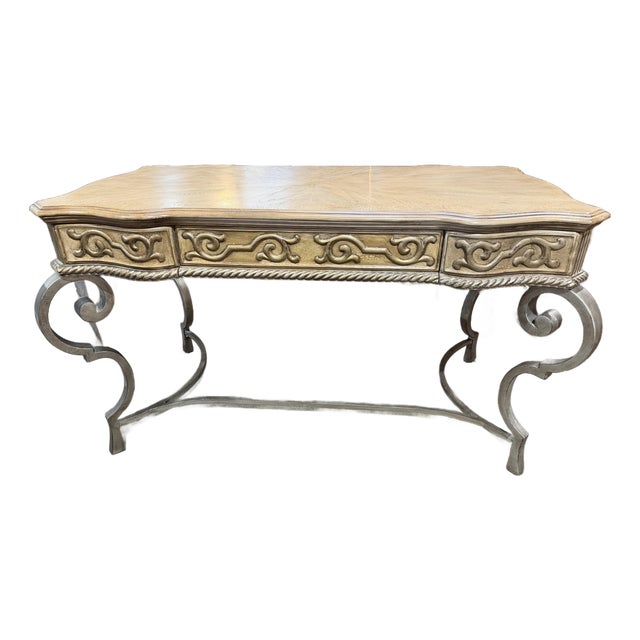 Schnadig Tan Writing Desk For Sale