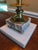 Vintage Twisted Brass and Marble Table Lamp For Sale In Indianapolis - Image 6 of 10