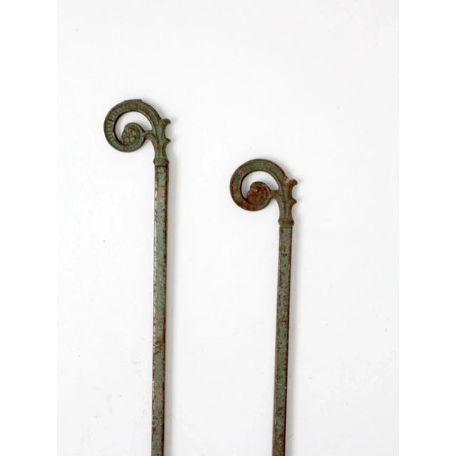 Antique Drapery Hang Hardware Pair For Sale - Image 4 of 8