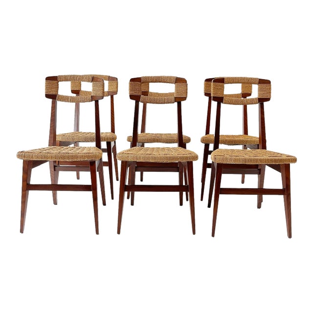 Set of 6 Danish Dining Chairs, Denmark 1950s For Sale