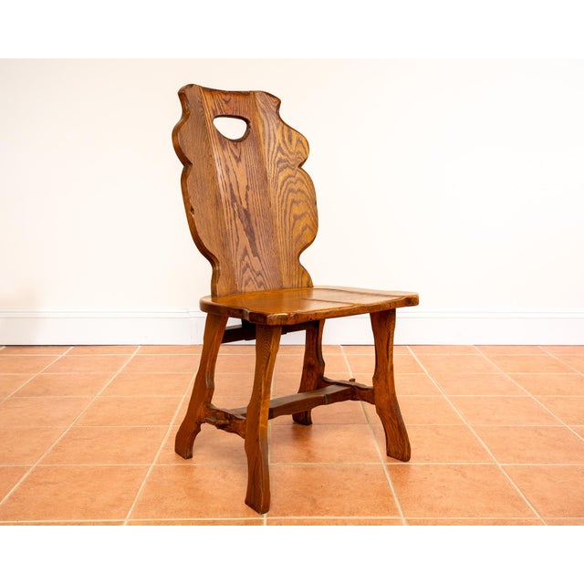 Vintage Belgian Dining Chairs in Oak, 1960s, Set of 6 For Sale - Image 15 of 18