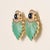 Vintage Chrysoprase, Sapphire & Diamond Leaf Earrings 18K Yellow Gold Circa 1960s A beautifully romantic pair of vintage...