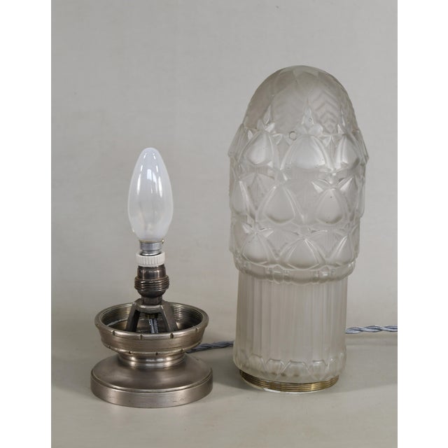 1930s French Art Deco Lamp by Henri Dieupart & Simonet Freres - France For Sale - Image 11 of 13