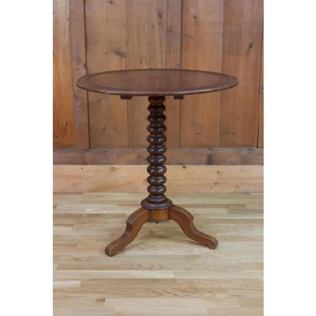 Mid 19th Century 19th Century 3-Foot Pedestal Table with Folding Tray, 1860s For Sale - Image 5 of 8