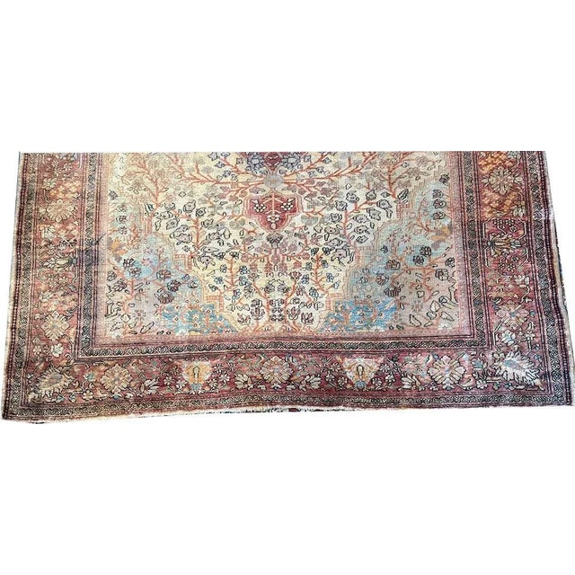 Contemporary A 19th Century Rare Genuine Silk Ferahan Sarouk Rug Circa 1870 For Sale - Image 3 of 15