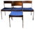 German Chromed Tubular Steel & Teak Stacking Chairs with Blue Fabric Upholstery from Casala, 1960s, Set of 4 For Sale - Image 11 of 11