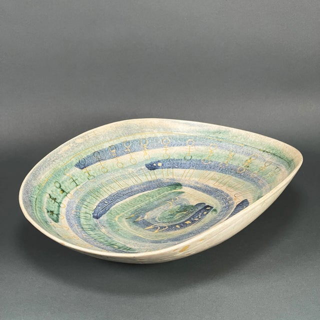 Amazing, ultra rare example of American 1950's era studio art pottery from James Crumrine (1925-1993.) Very few of these...