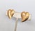 American Vintage 1982 Signed Napier Goldtone Ribbed Heart Clip Earrings-2 Pieces For Sale - Image 3 of 7