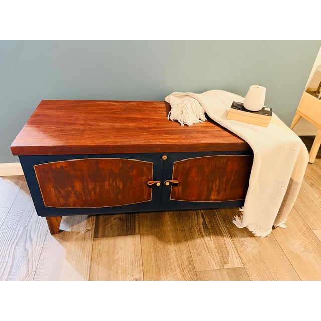Navy Blue 1940s Cavalier Cedar Chest For Sale - Image 8 of 9