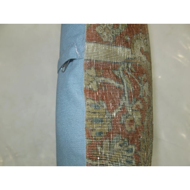 One of a kind Pillow made from a 19th century Mohasham Kashan Rug made into a patchwork format with cotton back. Zipper...