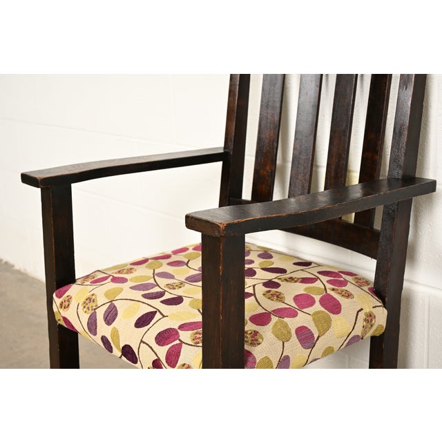 Limbert Antique Mission Oak Arts & Crafts Armchair, Circa 1910 For Sale - Image 10 of 15