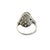 Elegant Art Deco ring crafted in 18k white gold. Set with approximately 0.25 carat total weight of diamonds. Ring size 5...