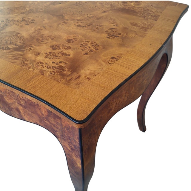 Vintage Mid-Century Italian Desk With Cloth-Lined Drawers For Sale - Image 10 of 18