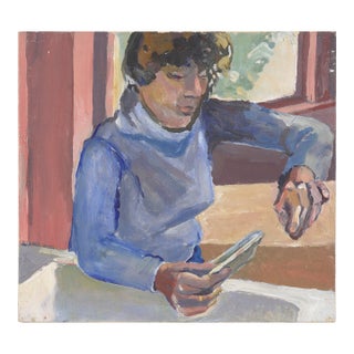 "Madam Suburbia #Iii - Doing Dishes" Figurative in Oil on Canvas by Patricia Gren Hayes For Sale