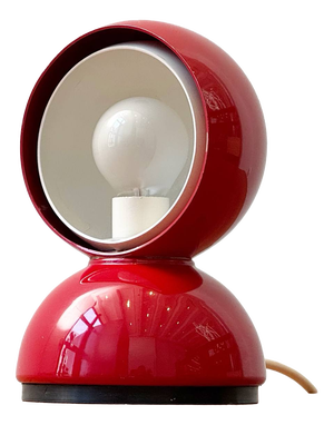 Eclisse Red Table Lamp by Vico Magistretti for Artemide, Italy, 1960s