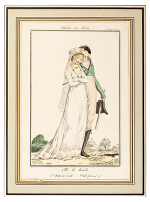 Elle le boude - From Modes et Manières du jour à Paris\. Early 19th Century