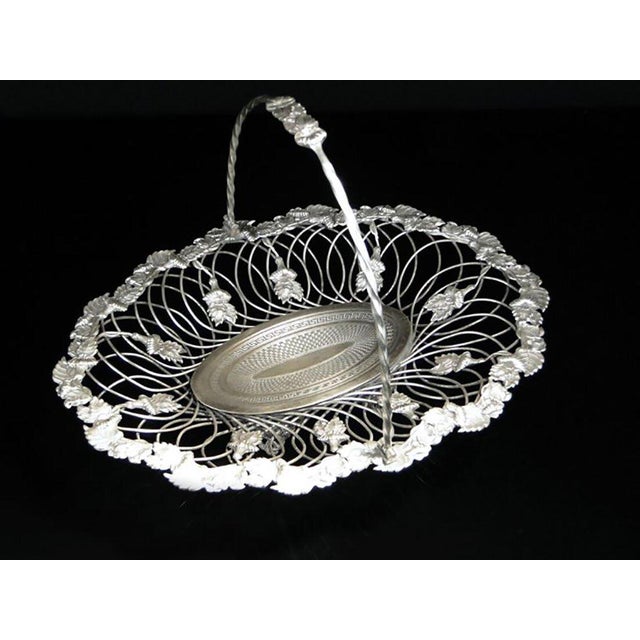 Art Nouveau Fruit Basket from Norblin & Co, Poland, 1900s For Sale - Image 6 of 15