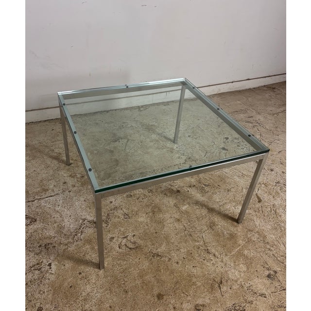 Early 20th Century Florence Knoll Glass Square End Table For Sale - Image 5 of 10