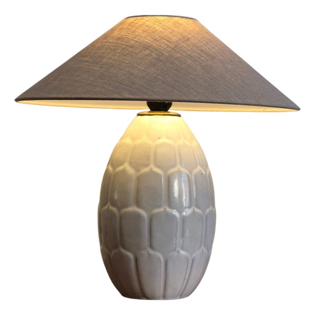 Swedish Modern Table Lamp in Glazed Earthenware by Anna-Lisa Thomson, Mid-1900s For Sale