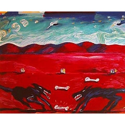 Greed, 1989 Hand Printed Seriagraph 34 1/2 × 42 in 87.6 × 106.7 cm This is one of the artist's most sought after prints,...