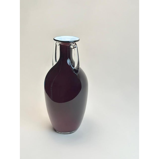 Postmodern Vintage Cased Glass Amphora Vase by Jerzy Słuczan-Orkusz, 1980s For Sale - Image 3 of 10