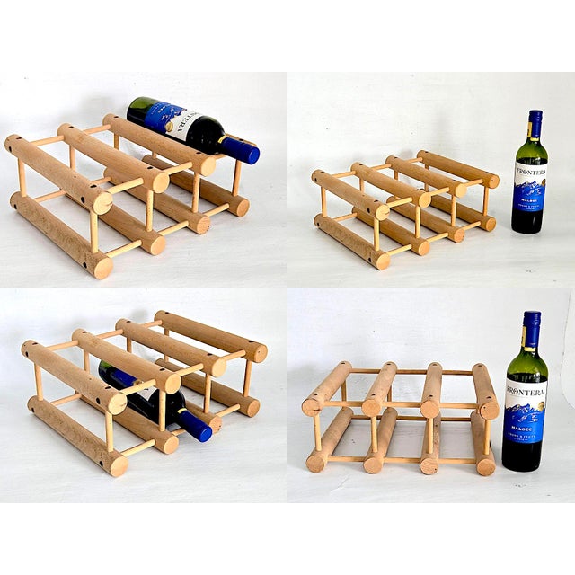 Wood Mid 20th Century Richard Nissen Beechwood Wine Rack For Sale - Image 7 of 10