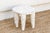 Stonewashed White Wooden Nupe Stool For Sale - Image 4 of 7